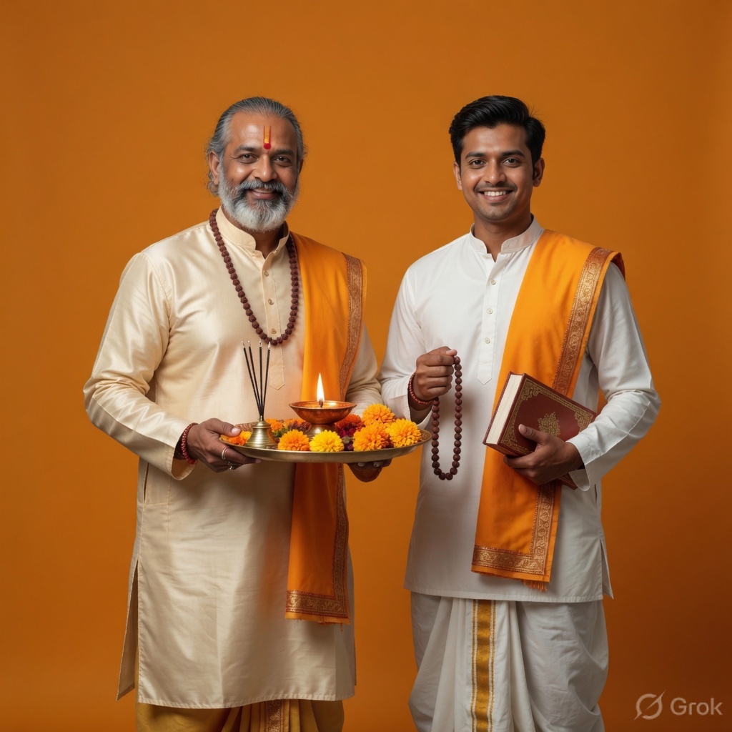 Pandit performing ceremony